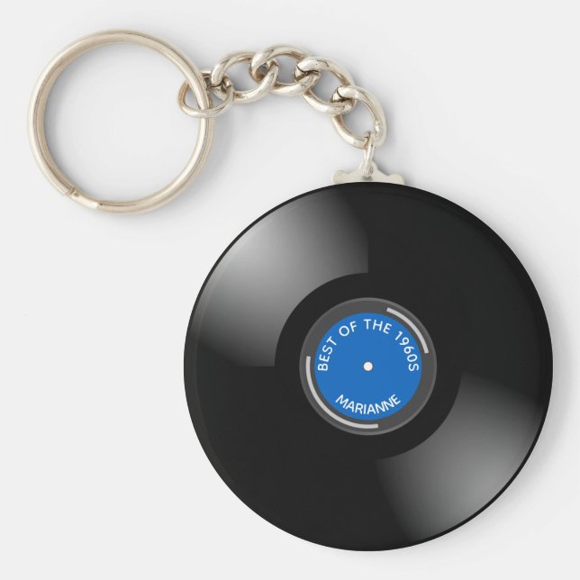 Nyckelkedja för utformning av vinylpostalbum nyckelring (Framsidan)