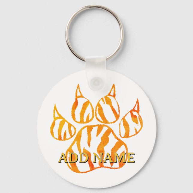 Nyckelkedja för utskrift av Anpassningsbar med vat Nyckelring (Framsida)