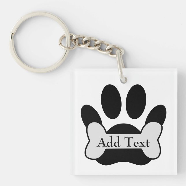 Nyckelkedja för utskrift och byte av hund (Framsidan)