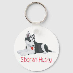 Nyckelkedja för valpen Hund i Siberian husky Nyckelring