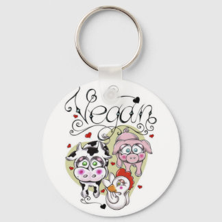 Nyckelkedja för Vegan-knapp Nyckelring