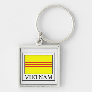 Nyckelkedja för Vietnam Fyrkantig Silverfärgad Nyckelring
