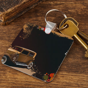 Nyckelkedja för vintage bil-runge nyckelring