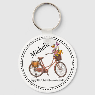 Nyckelkedja för vintagens cykelcitattecken nyckelring