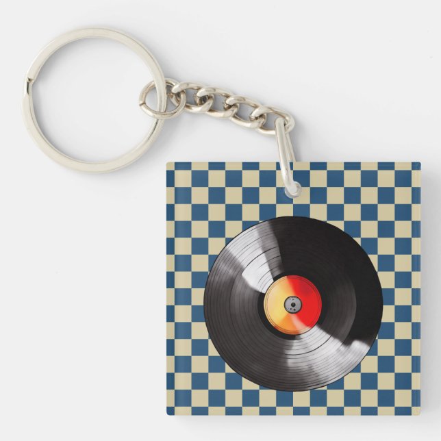 Nyckelkedja för vinylpost (Framsidan)