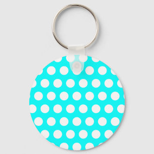 Nyckelkedja för vit Polka dots Nyckelring
