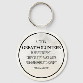 Nyckelkedja för volontärer tackar dig för uppskatt nyckelring