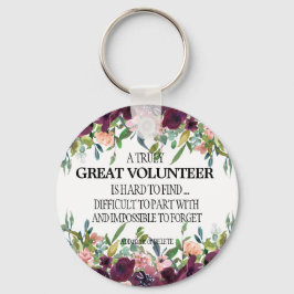 Nyckelkedja för volontärer tackar dig för uppskatt nyckelring