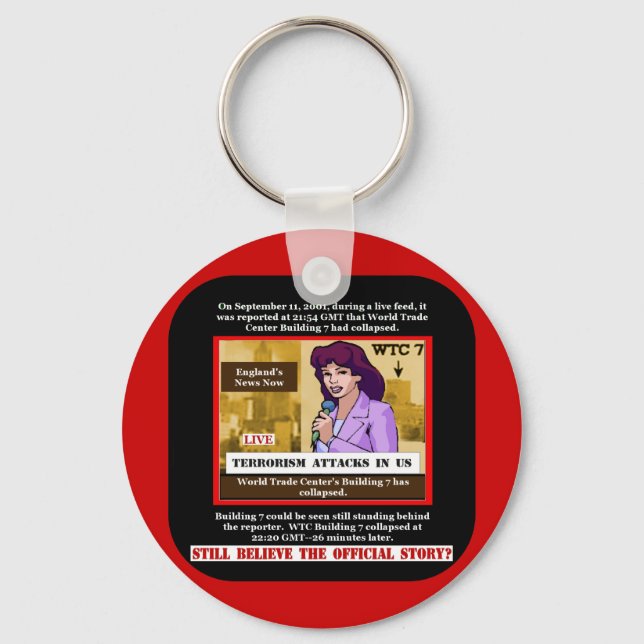 Nyckelkedja för WTC Byggnad 7 Nyckelring (Framsida)