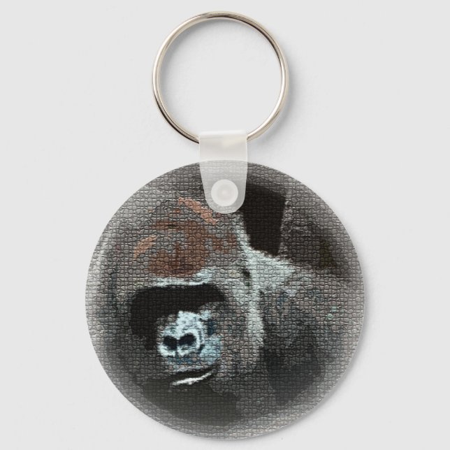 Nyckelkedja från Mosaic Effect Gorilla Porträtt Nyckelring (Framsida)