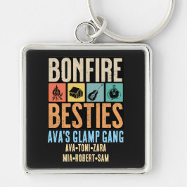 Nyckelkedja Fyrkantig Silverfärgad Nyckelring