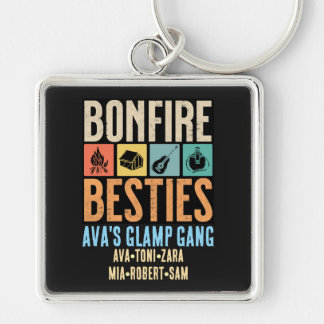 Nyckelkedja Fyrkantig Silverfärgad Nyckelring