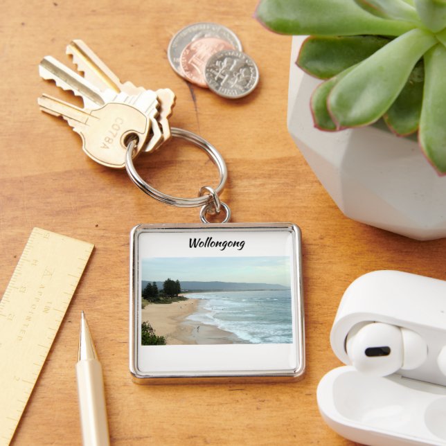 Nyckelkedja Fyrkantig Silverfärgad Nyckelring (Skrivbord)