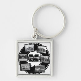 Nyckelkedja Fyrkantig Silverfärgad Nyckelring