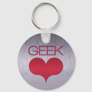 Nyckelkedja Geek Kärlek (Heart), Mörkens Rosa Nyckelring