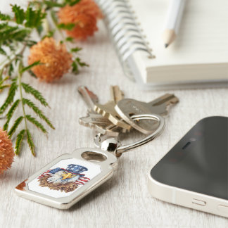 Nyckelkedja i amerikanska Eagle Metall - patriotis