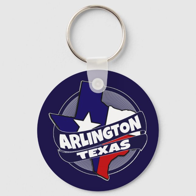 Nyckelkedja i Arlington Texas flagga-sprängning Nyckelring (Framsida)
