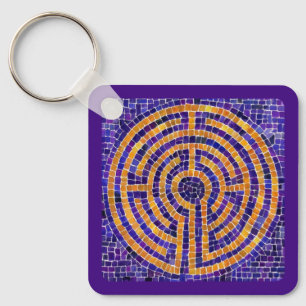 Nyckelkedja i LABYRINTH MOSAIC Square Metall Nyckelring
