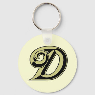 Nyckelkedja i Monogram Brev D Nyckelring
