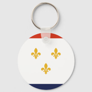 Nyckelkedja i New Orleans (Louisiana) City flagga Nyckelring