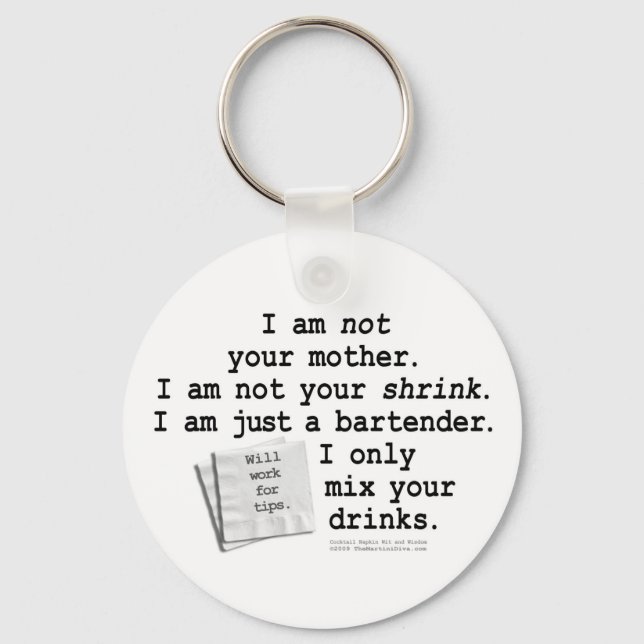 Nyckelkedja - JAG ÄR EN BARTENDER Nyckelring (Framsida)