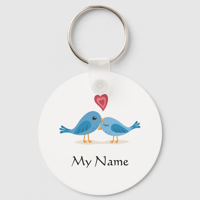 Nyckelkedja: Lovebird - Min Namn Nyckelring (Framsida)