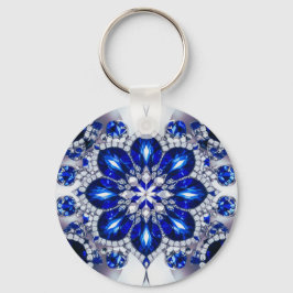 Nyckelkedja med blå vit Färg Nyckelring
