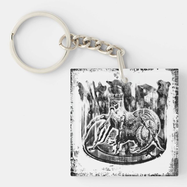 Nyckelkedja med dubbla och kvadrat (Framsidan)