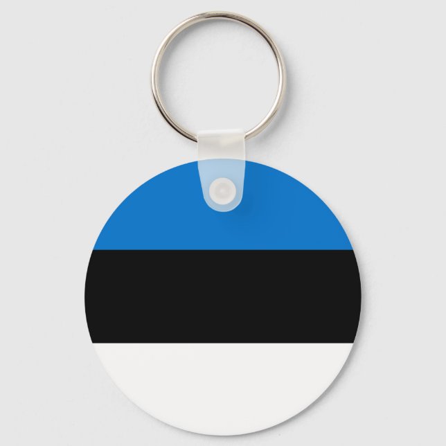 Nyckelkedja med Estland som Flagga Nyckelring (Framsida)