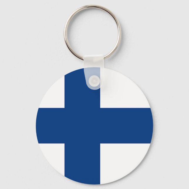 Nyckelkedja med Finlands Flagga Nyckelring (Framsida)