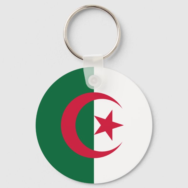 Nyckelkedja med Flagga Algeriet Nyckelring (Framsida)