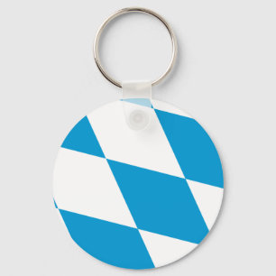 Nyckelkedja med Flagga av Bayern, Tyskland Nyckelring