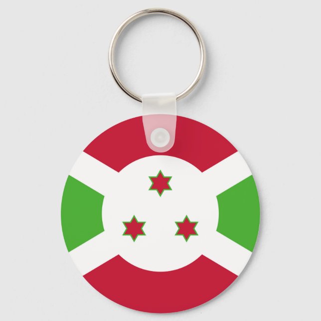 Nyckelkedja med Flagga av Burundi Nyckelring (Framsida)