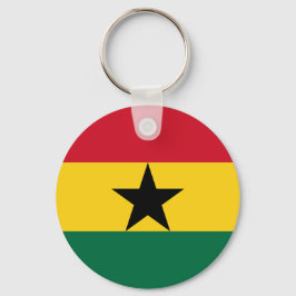 Nyckelkedja med Flagga av Ghana Nyckelring