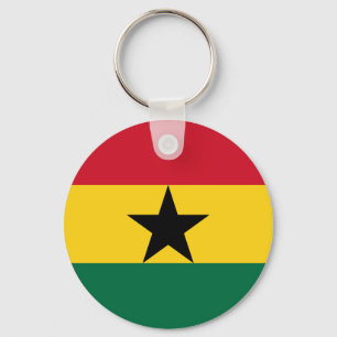 Nyckelkedja med Flagga av Ghana Nyckelring