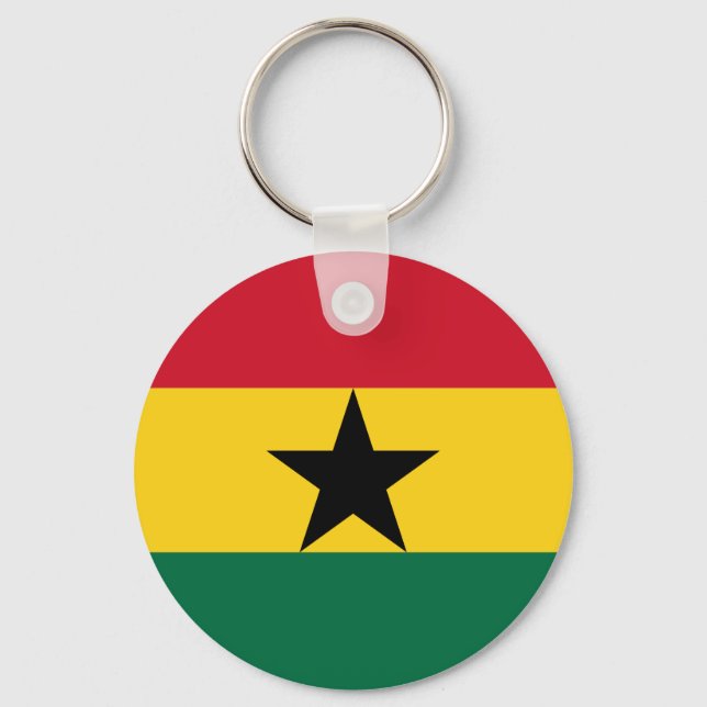 Nyckelkedja med Flagga av Ghana Nyckelring (Framsida)
