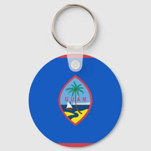 Nyckelkedja med Flagga av Guam Nyckelring