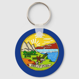 Nyckelkedja med Flagga av Montana-staten Nyckelring