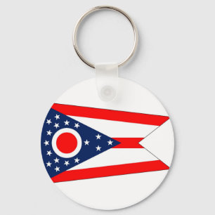 Nyckelkedja med Flagga av Ohio-tillstånd Nyckelring