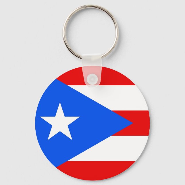 Nyckelkedja med Flagga av Puerto Rico Nyckelring (Framsida)