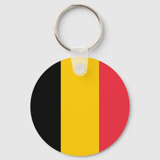Nyckelkedja med Flagga Belgien Nyckelring (Framsida)