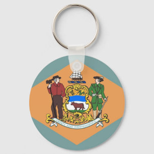 Nyckelkedja med Flagga Delaware-läge Nyckelring