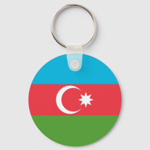 Nyckelkedja med Flagga från Azerbajdzjan Nyckelring