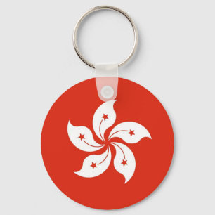 Nyckelkedja med Flagga från Hongkong, China Nyckelring