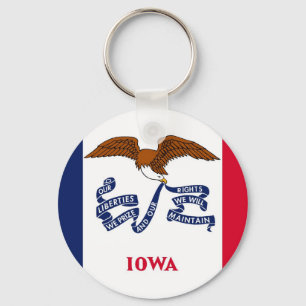 Nyckelkedja med Flagga i Iowa-staten Nyckelring