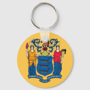 Nyckelkedja med Flagga i New jersey-staten Nyckelring