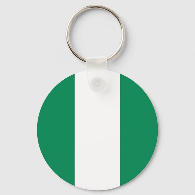 Nyckelkedja med Flagga i Nigeria Nyckelring (Framsida)