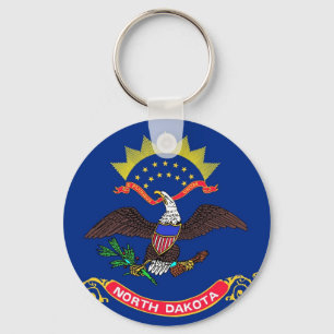 Nyckelkedja med Flagga i North Dakota State Nyckelring