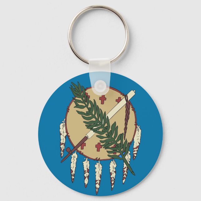 Nyckelkedja med Flagga i Oklahoma-staten Nyckelring (Framsida)