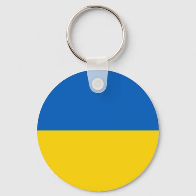 Nyckelkedja med Flagga i Ukraina Nyckelring (Framsida)